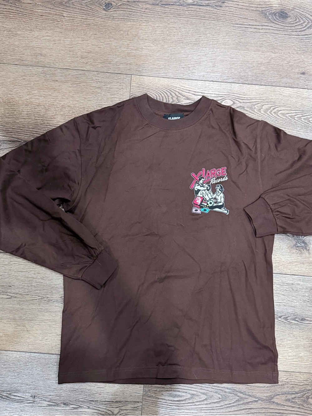 Brown Long Sleeve Graphic Shirt